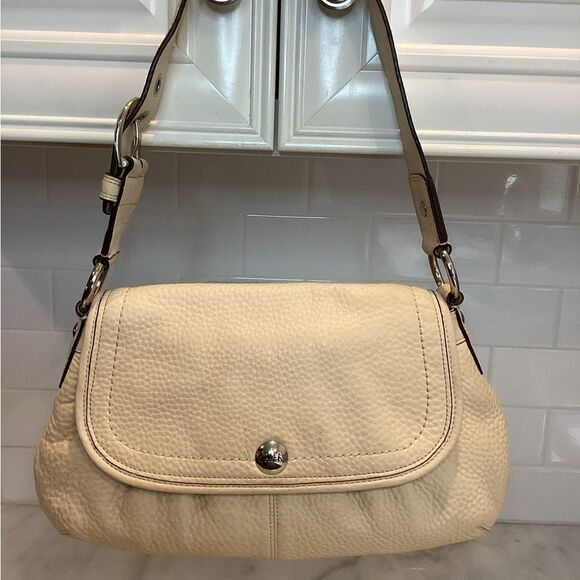 Coach Soho Pebbled Leather Flap Shoulder Bag - Picture 1 of 16